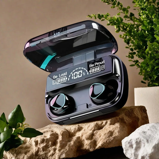 Original M10 Wireless Bluetooth Earpods - All-in-One Sports Headphones with Active Noise Canceling, Stereo Sound & Built-in Mic